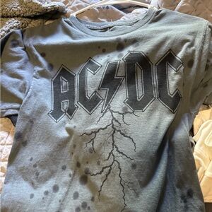 AC/DC Gray Short Sleeve Tee